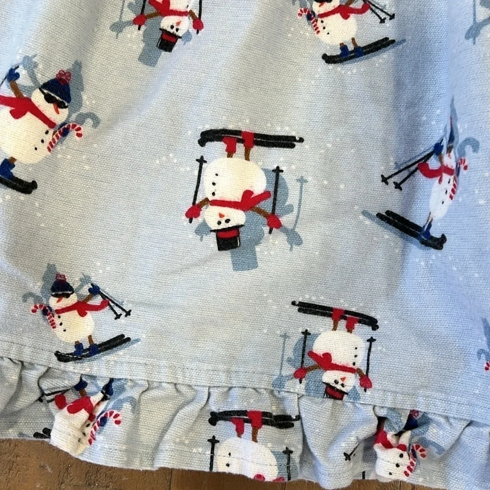 Hanna andersson snowman flannel ruffled nightgown